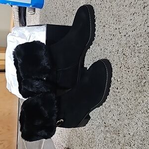 Talbots Black Tish Foldover Boots! NWT!